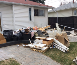 Junk Removal service on a local house
