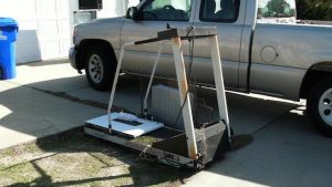 Treadmill on driveway